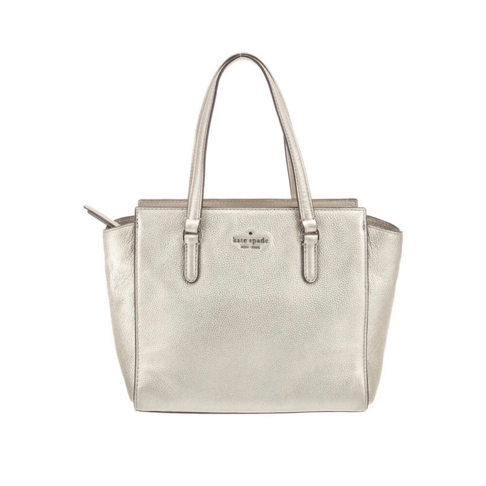 Kate Spade Metallic Jackson Leather Medium Satchel Crossbody Bag AND Wallet